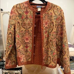 Reversible!! Red/Orange and Brown Paisley Blazer